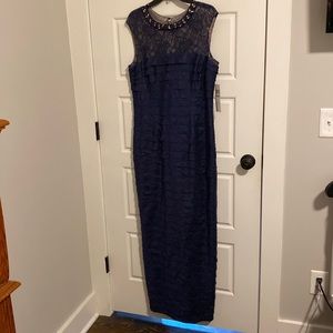 Navy blue full length formal